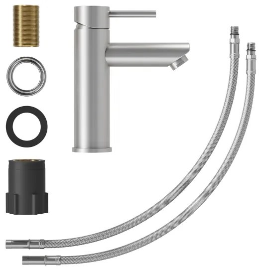 Miscelatore per lavabo RINGSTED 17,8 cm in acciaio inox spazzolato