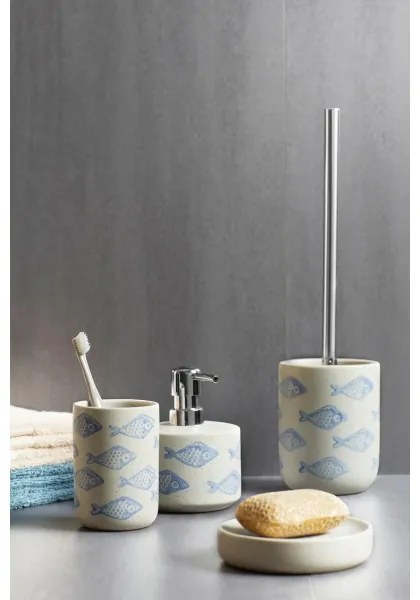 WENKO 24313100 - Spazzola per WC AQUAMARIN 10x40 cm beige