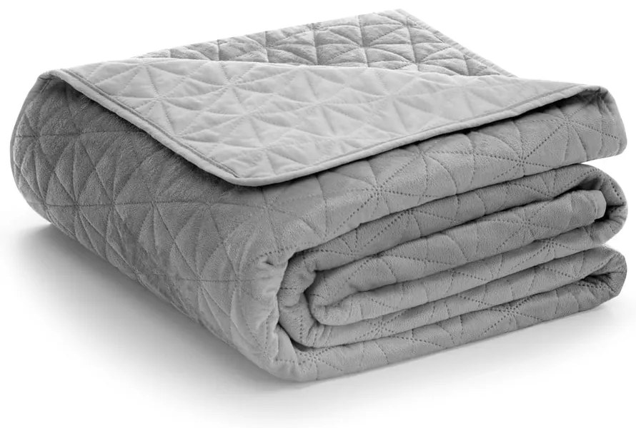 Copriletto grigio chiaro Argento, 260 x 240 cm Laila - AmeliaHome