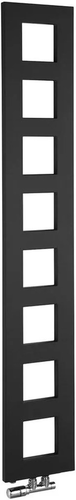 Sapho Block radiatore da bagno decorativo 175x28 cm nero IR182