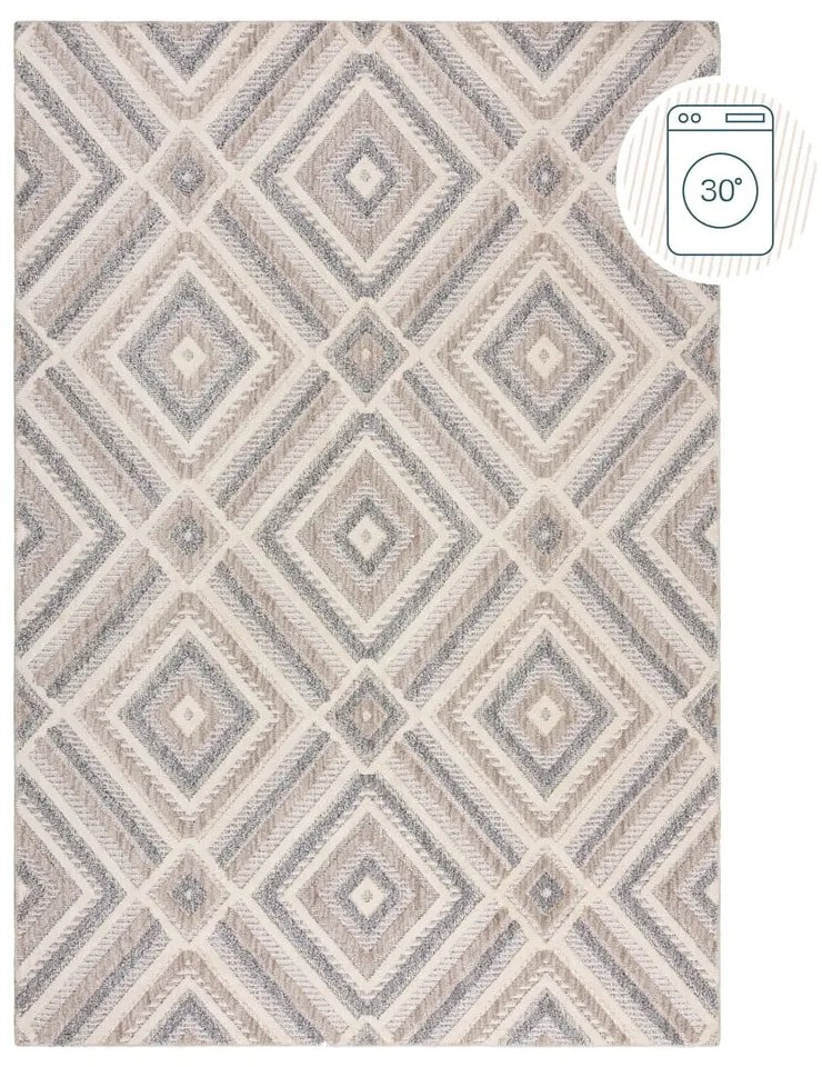 Tappeto greige lavabile 155x230 cm Beckett – Flair Rugs