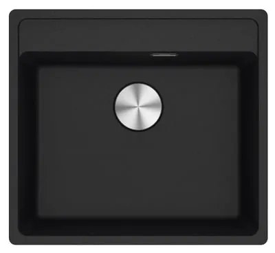 Lavello integrato 1 vasca in fragranite nero FRANKE Maris L 51 x L 56 cm