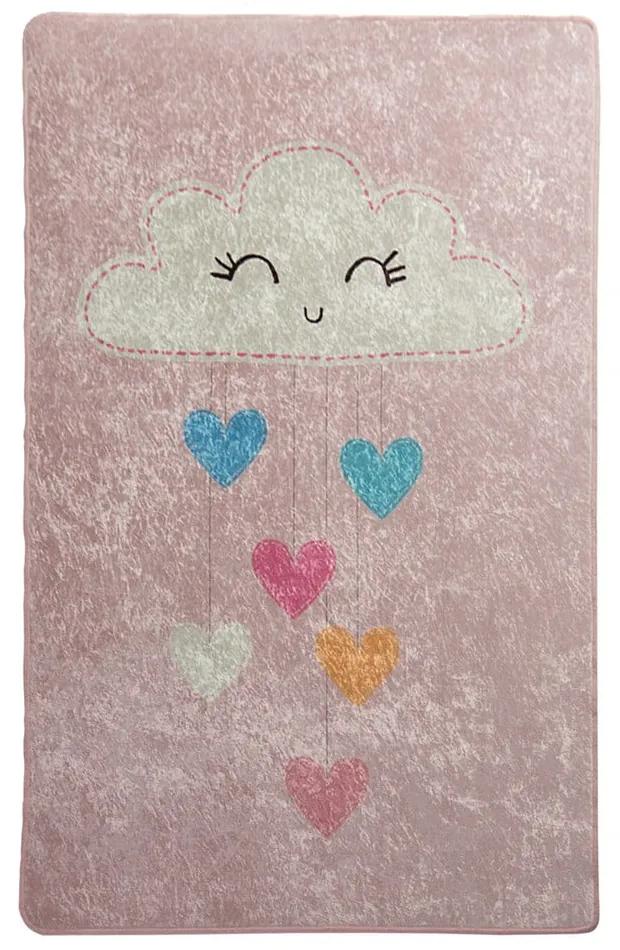Tappeto rosa antiscivolo per bambini , 140 x 190 cm Baby Cloud - Conceptum Hypnose