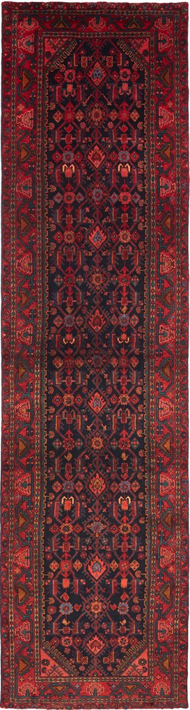 Hamedan Tappeto 110 x 430 Blu (Iran) Annodato A Mano