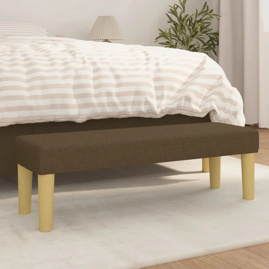 Panca Marrone Scuro 100x30x30 Cm İn Tessuto /
