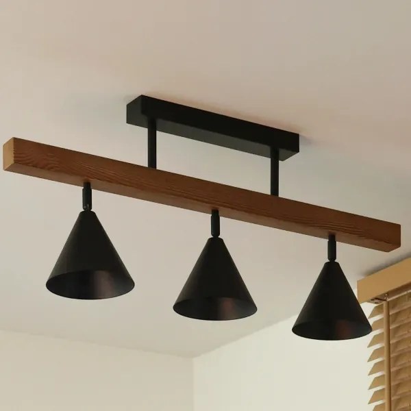 Duolla - Plafoniera IRONLINE 3xG9/3W/230V pino rovere/nero