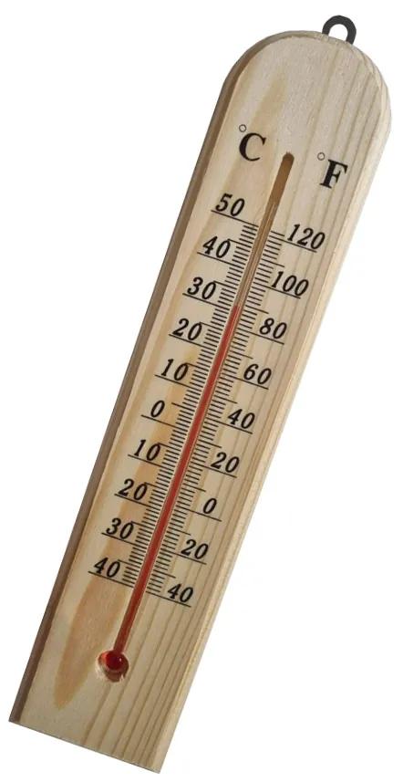 Termometro Analogico Ambiente In Legno Per Esterno Giardino e Interno -40°C--+50°C 270X60X9mm