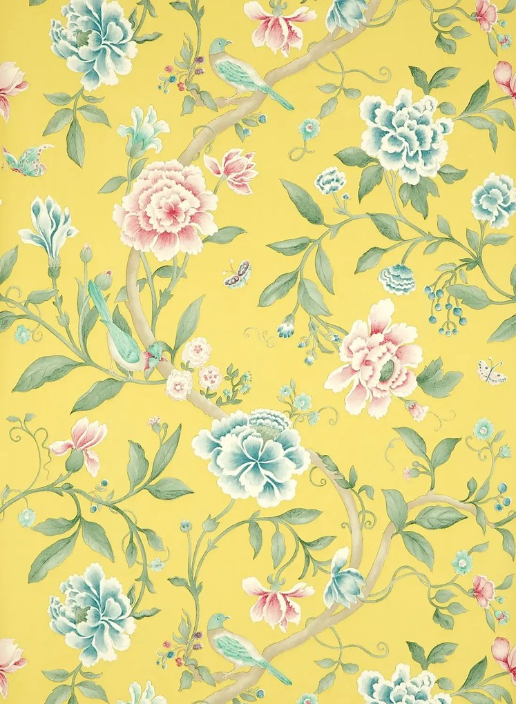 Sanderson Carta da parati Porcelain Garden - Rose/ Linden