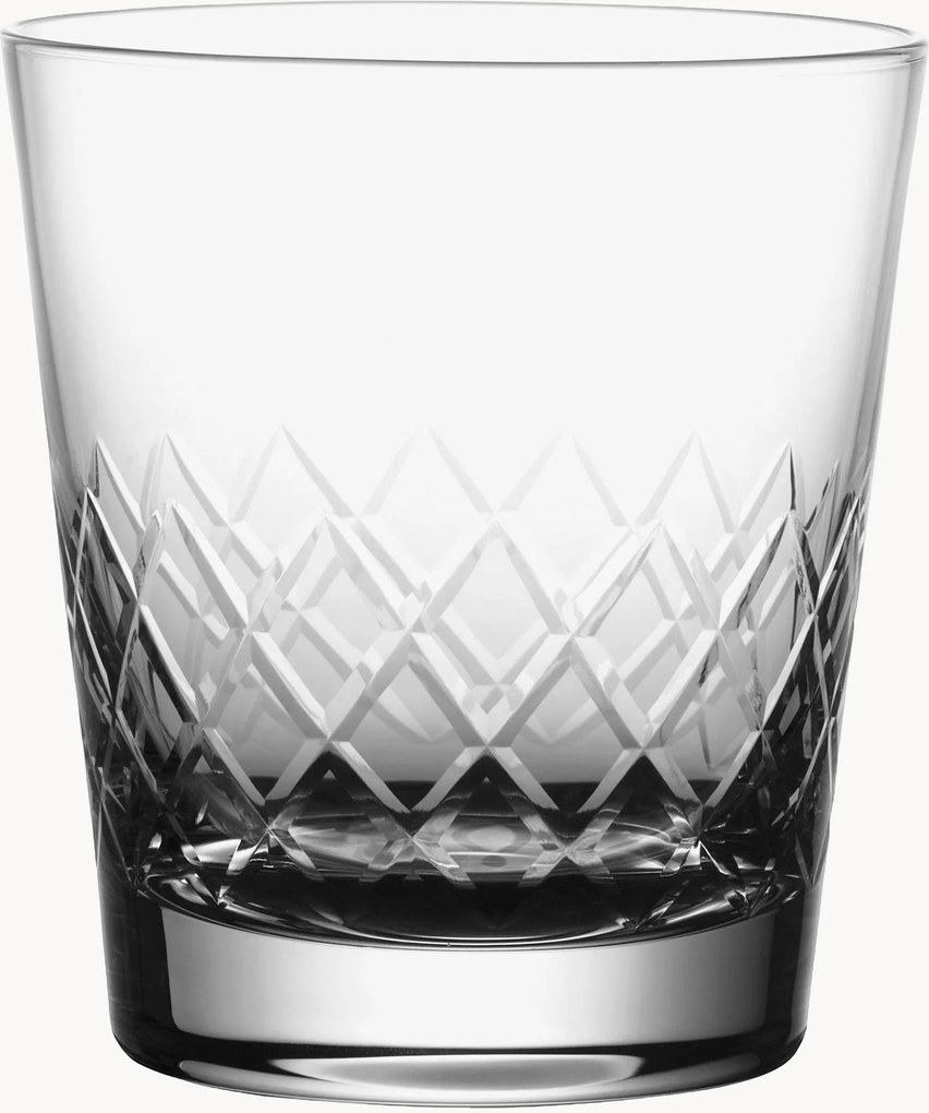 Set di 4 bicchieri da whisky in cristallo soffiato Lattice