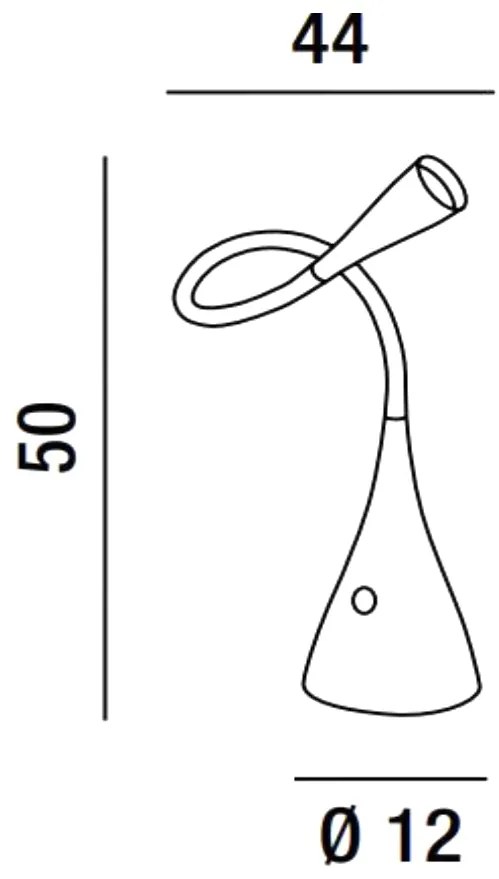 SNAKE Lampada da tavolo flex in plastica e metallo