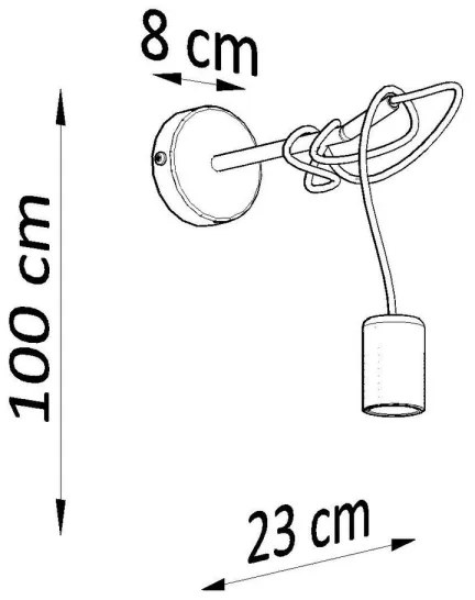 Applique EDISON 1xE27/60W/230V nero