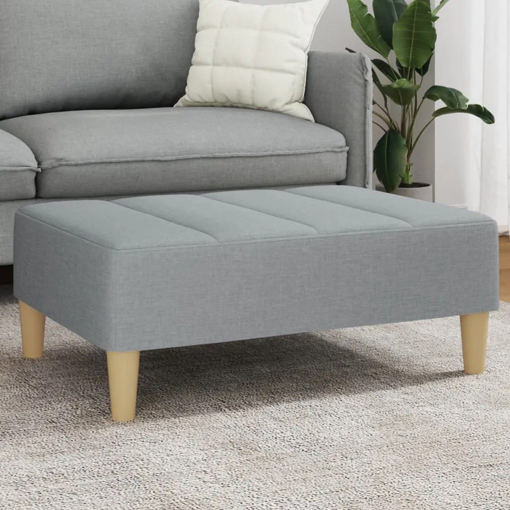 Poggiapiedi Grigio Chiaro 77x55x31 Cm İn Tessuto /