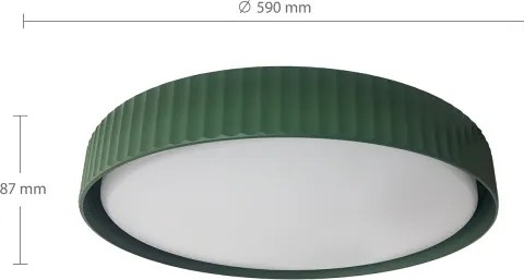 Brilagi - Plafoniera dimmerabile a LED LUCIA LED/60W/230V Ø 59 cm verde + telecomando