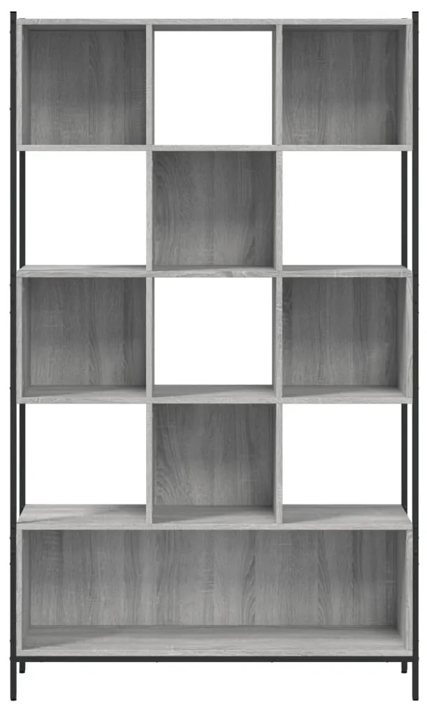 Libreria Grigio Sonoma 102x28x172 cm in Legno Multistrato