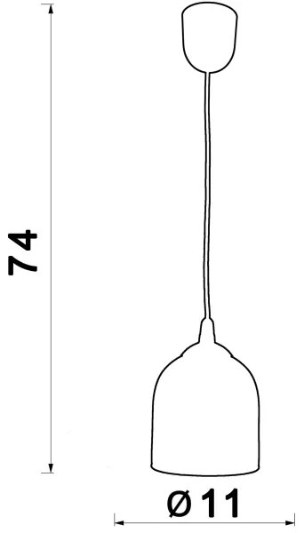 Lampadario a sospensione con filo CHRIS 1xE27/60W/230V verde