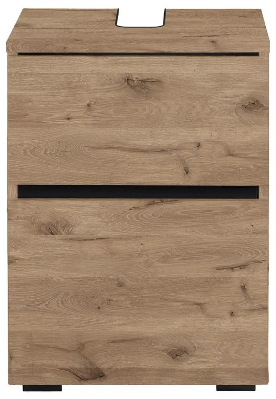 Mobile effetto rovere per lavabo da parete 40x55 cm Wisla - Støraa