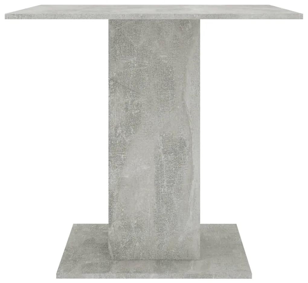 Tavolo da pranzo grigio cemento 80x80x75 cm in truciolato