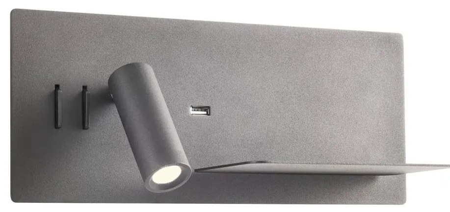 Redo 01-3316 - Luce Spot da parete a LED BROOK LED/8W/230V + LED/3W USB nero