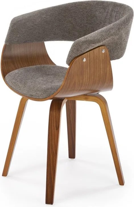 Sedia K545 grigio/noce H83 cm