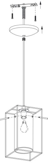 Eglo 94377 - Lampadario LONCINO 1 1xE27/60W/230V