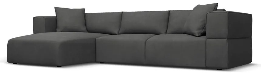 Divano angolare grigio scuro, angolo sinistro Esther - Milo Casa