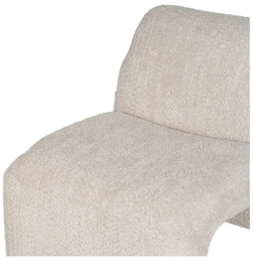 Poltrona beige in tessuto bouclé - Ixia