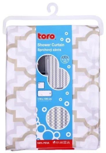 Tenda doccia TORO EASY 178x199 cm bianco/giallo