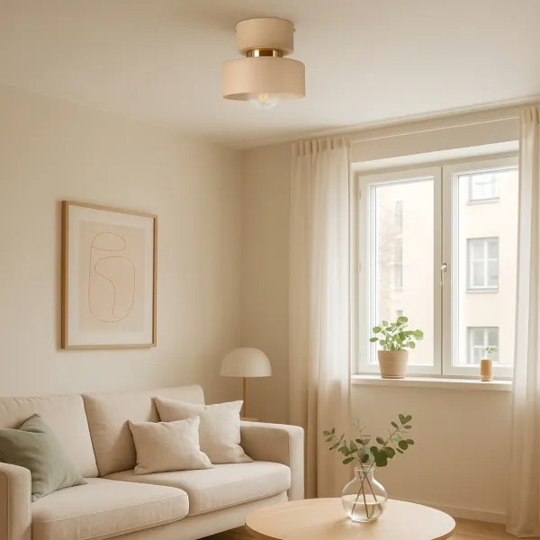 Plafoniera IGNIA 1xE27/60W/230V tortora