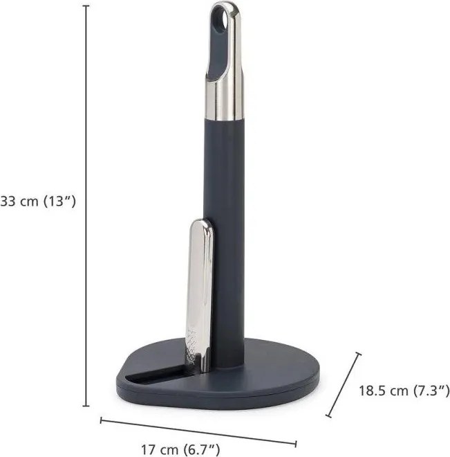 Portarotolo da cucina verticale grigio scuro in plastica Hold – Joseph Joseph