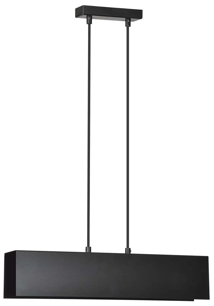 Lampadario Moderno 2 Luci Hachiman In Acciaio Nero
