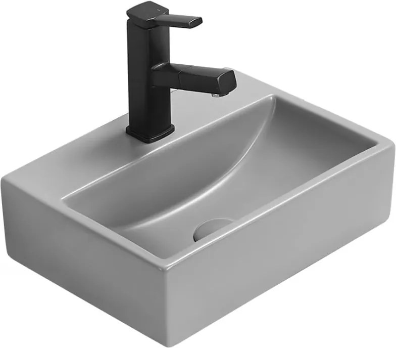Mexen Mini lavabo da appoggio 40 x 30 cm, grigio chiaro opaco - 21094061