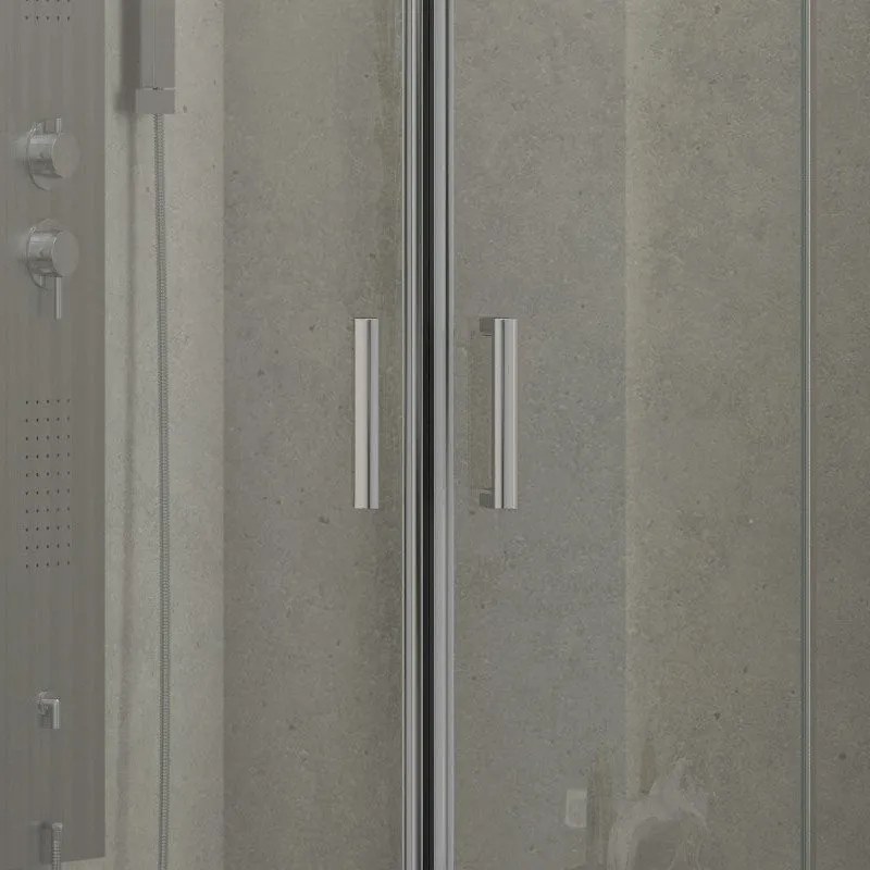 Kamalu - Box doccia basso 80x80cm semicircolare altezza 170cm | K400