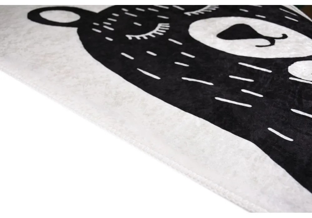 Tappeto per bambini bianco e nero lavabile 120x180 cm Bear Family v2 – Vitaus