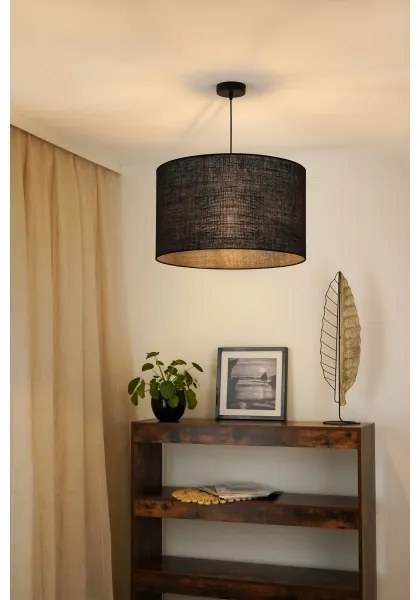 Brilagi - Lampadario a cavo TUBES ROLLER 1xE27/15W/230V Ø 50 cm nero