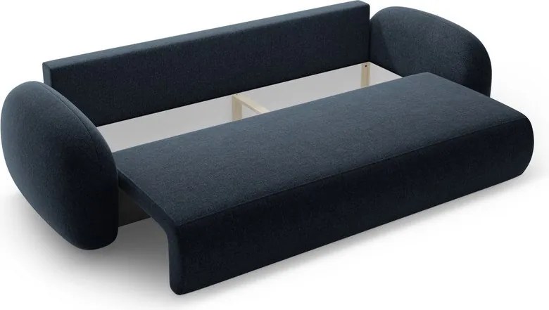 Divano blu scuro allungabile/con contenitore con rivestimento in ciniglia 262 cm Tonale – Cosmopolitan Design