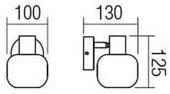 Redo 04-483 - Luce Spot da parete AMBER 1xE14/28W/230V