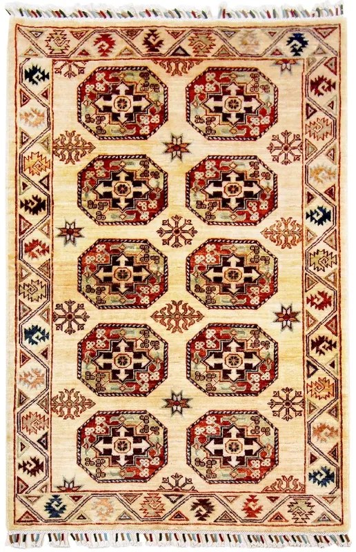 Ziegler Tappeto orientale 110x150 Beige (Afghanistan) Annodato A Mano