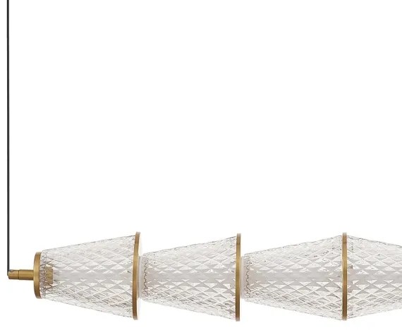 Lampadario LED a sospensione con filo SANSA LED/11W/230V oro/limpido