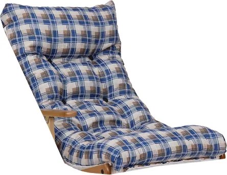 Cuscino per sdraio dondolo poltrona relax imbottito - stile scozzese Blu New