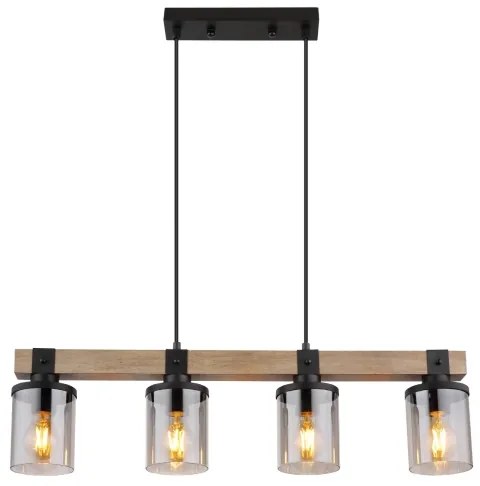 Brilagi - Lampadario a sospensione su cavo VISTA 4xE27/60W/230V rovere