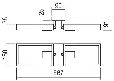Redo 01-1968 - Plafoniera TIMBER 2xE27/42W/230V faggio