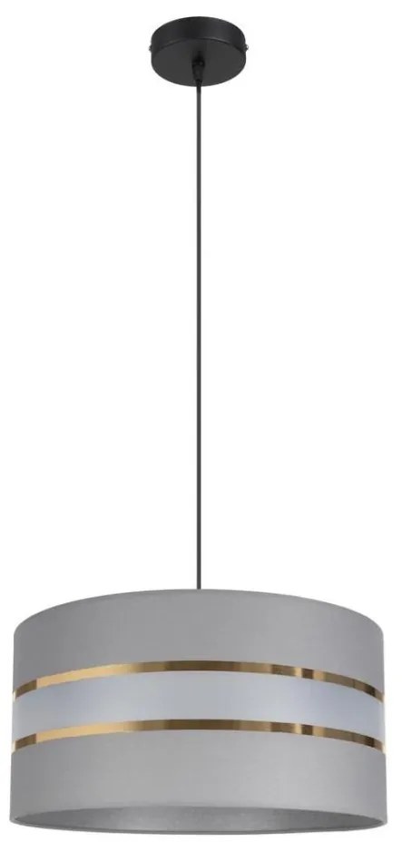 Lampadario su corda   CORAL 1xE27/60W/230V d. 40 cm grigio