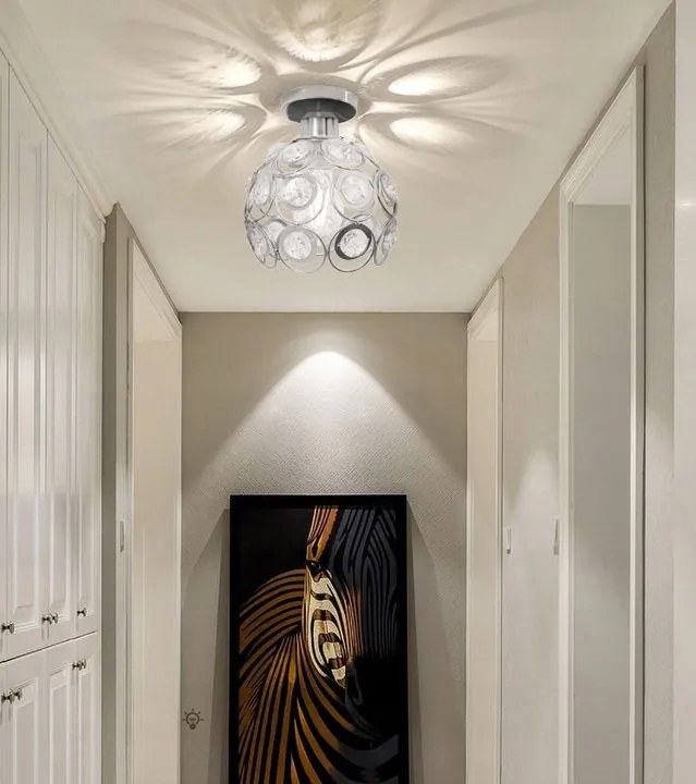 LAMPADA ELEGANTE DA SOFFITTO APP204-1C CRISTALLO ARGENTE