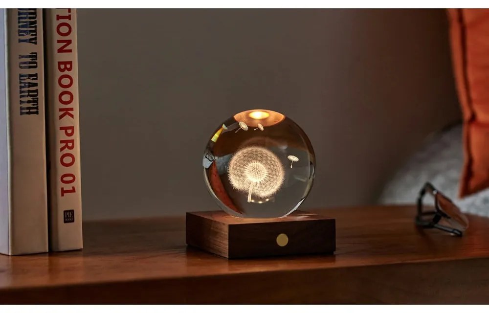 Decorazione luminosa marrone scuro con ricarica USB Amber – Gingko