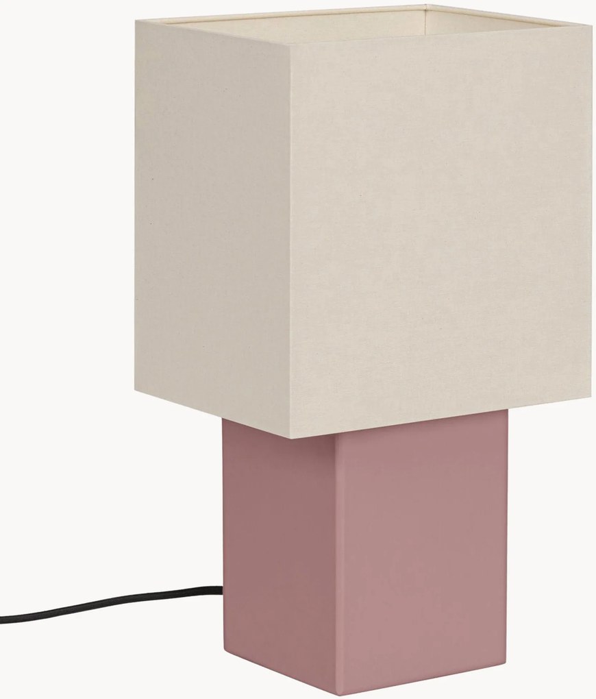Lampada da tavolo con base in legno di faggio Zam