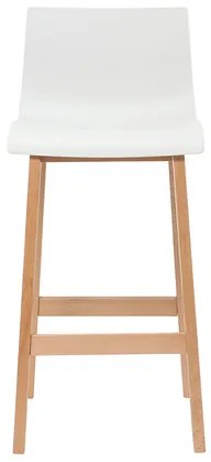 Sgabello da bar design legno e bianco 65cm set di 2 NEW SURF