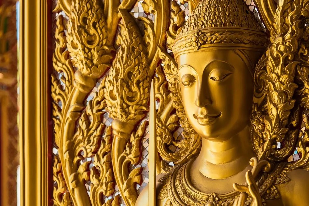 Stampa su tela – Statua di Buddha nel tempio