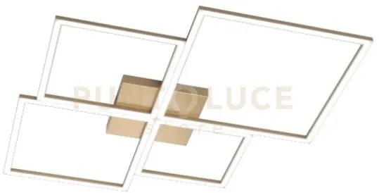 Four squares applique plafoniera 90 cm gold led 3000-4000k 8371lm 120w