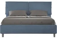 Letto Matrimoniale 160x210 cm con Rete e Contenitore Sleeper Blu