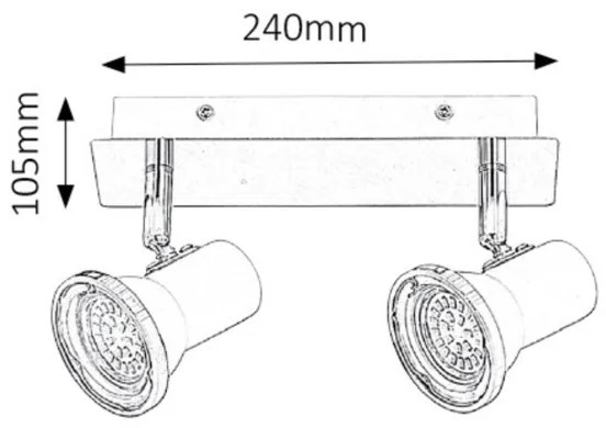Rabalux 5498 - LED Faretto da bagno STEVE 2xGU10/4,5W/230V